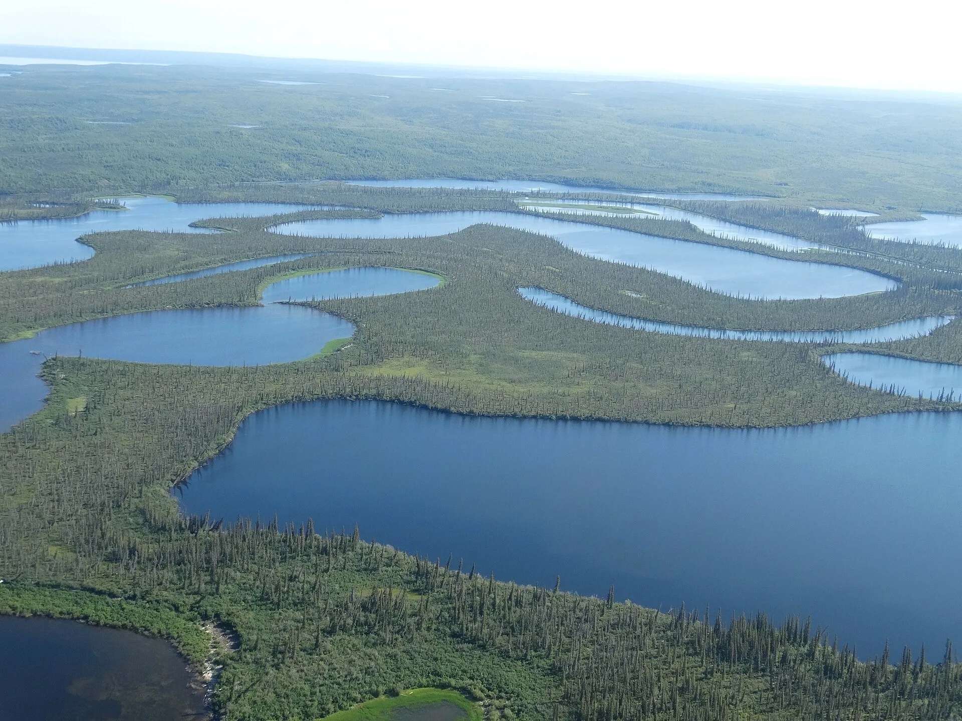 Mackenzie River Delta, ~125 miles north of the Arctic Circle near Inuvik, Northwest Territories, Canada landscape
